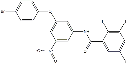 N-{3-(4-bromophenoxy)-5-nitrophenyl}-2,3,5-triiodobenzamide Structure