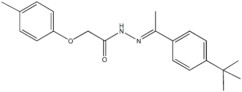 N'-[1-(4-tert-butylphenyl)ethylidene]-2-(4-methylphenoxy)acetohydrazide,352334-18-0,结构式