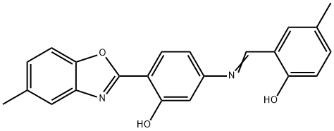 2-({[3-hydroxy-4-(5-methyl-1,3-benzoxazol-2-yl)phenyl]imino}methyl)-4-methylphenol Structure