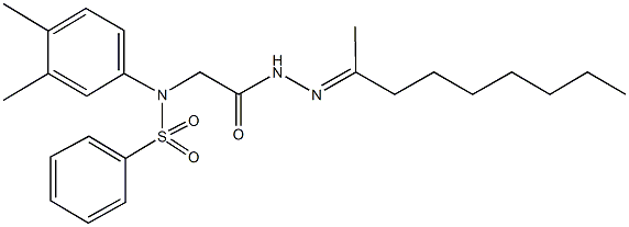 N-(3,4-dimethylphenyl)-N-{2-[2-(1-methyloctylidene)hydrazino]-2-oxoethyl}benzenesulfonamide Struktur