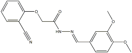 2-(2-cyanophenoxy)-N'-(3,4-dimethoxybenzylidene)acetohydrazide Structure