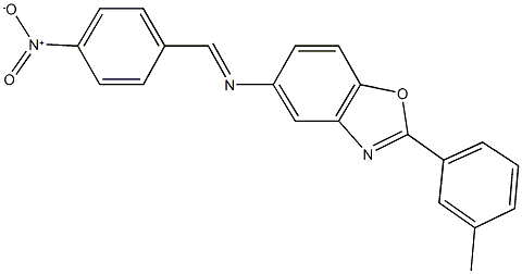 5-({4-nitrobenzylidene}amino)-2-(3-methylphenyl)-1,3-benzoxazole,352335-11-6,结构式