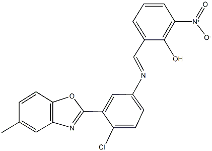 2-({[4-chloro-3-(5-methyl-1,3-benzoxazol-2-yl)phenyl]imino}methyl)-6-nitrophenol|