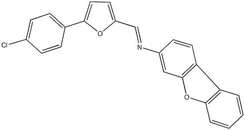 N-{[5-(4-chlorophenyl)-2-furyl]methylene}-N-dibenzo[b,d]furan-3-ylamine 化学構造式