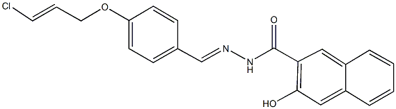 N'-{4-[(3-chloro-2-propenyl)oxy]benzylidene}-3-hydroxy-2-naphthohydrazide,352335-26-3,结构式