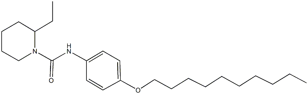 N-[4-(decyloxy)phenyl]-2-ethyl-1-piperidinecarboxamide 化学構造式