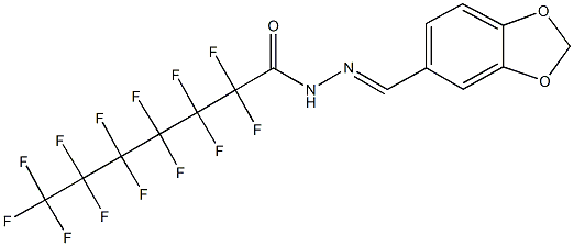 N'-(1,3-benzodioxol-5-ylmethylene)-2,2,3,3,4,4,5,5,6,6,7,7,7-tridecafluoroheptanohydrazide Structure