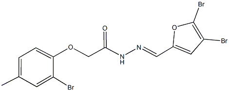 2-(2-bromo-4-methylphenoxy)-N'-[(4,5-dibromo-2-furyl)methylene]acetohydrazide|