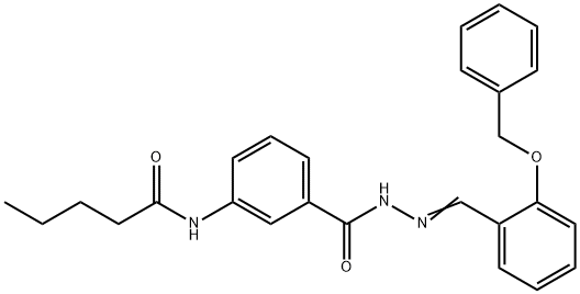 N-[3-({2-[2-(benzyloxy)benzylidene]hydrazino}carbonyl)phenyl]pentanamide Struktur