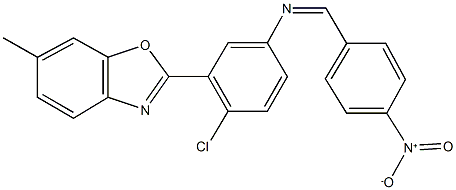 2-[2-chloro-5-({4-nitrobenzylidene}amino)phenyl]-6-methyl-1,3-benzoxazole|