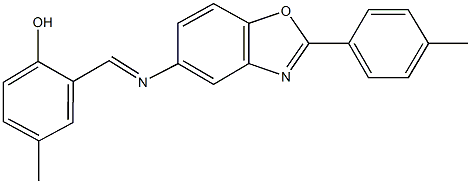 4-methyl-2-({[2-(4-methylphenyl)-1,3-benzoxazol-5-yl]imino}methyl)phenol,352336-74-4,结构式