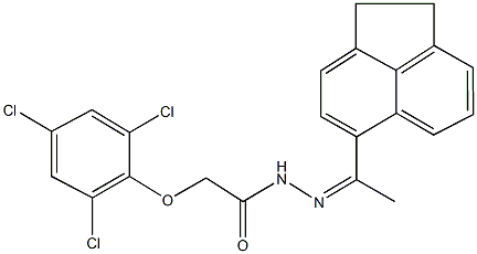 N'-[1-(1,2-dihydro-5-acenaphthylenyl)ethylidene]-2-(2,4,6-trichlorophenoxy)acetohydrazide 结构式