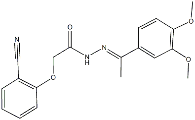 2-(2-cyanophenoxy)-N'-[1-(3,4-dimethoxyphenyl)ethylidene]acetohydrazide 结构式