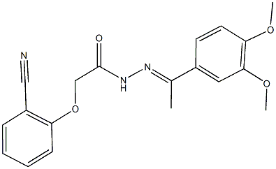 2-(2-cyanophenoxy)-N'-[1-(3,4-dimethoxyphenyl)ethylidene]acetohydrazide,352336-91-5,结构式