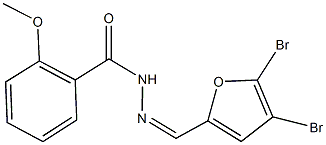 N'-[(4,5-dibromo-2-furyl)methylene]-2-methoxybenzohydrazide 结构式