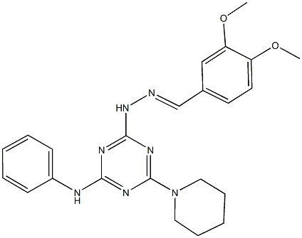 352337-10-1 3,4-dimethoxybenzaldehyde [4-anilino-6-(1-piperidinyl)-1,3,5-triazin-2-yl]hydrazone