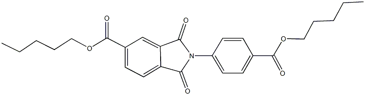 pentyl 1,3-dioxo-2-{4-[(pentyloxy)carbonyl]phenyl}-5-isoindolinecarboxylate Structure