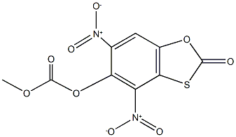 4,6-bisnitro-2-oxo-1,3-benzoxathiol-5-yl methyl carbonate Struktur