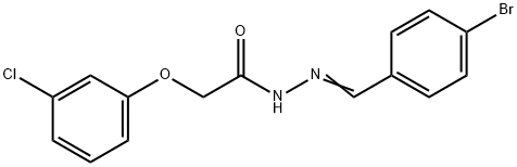 N'-(4-bromobenzylidene)-2-(3-chlorophenoxy)acetohydrazide Structure