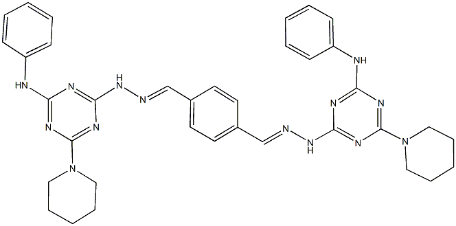 terephthalaldehyde bis{[4-anilino-6-(1-piperidinyl)-1,3,5-triazin-2-yl]hydrazone}|