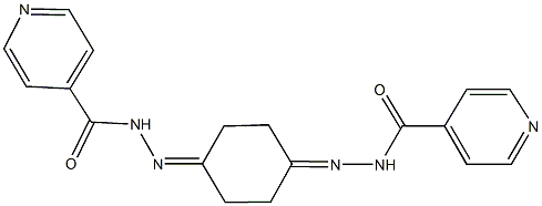 N'-[4-(2-isonicotinoylhydrazono)cyclohexylidene]isonicotinohydrazide Struktur