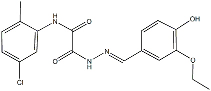 N-(5-chloro-2-methylphenyl)-2-[2-(3-ethoxy-4-hydroxybenzylidene)hydrazino]-2-oxoacetamide Structure