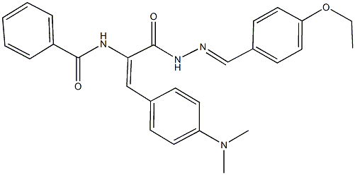N-(2-[4-(dimethylamino)phenyl]-1-{[2-(4-ethoxybenzylidene)hydrazino]carbonyl}vinyl)benzamide Structure
