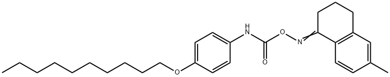 1-[({[4-(decyloxy)anilino]carbonyl}oxy)imino]-6-methyl-1,2,3,4-tetrahydronaphthalene 化学構造式