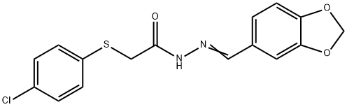 N'-(1,3-benzodioxol-5-ylmethylene)-2-[(4-chlorophenyl)sulfanyl]acetohydrazide|