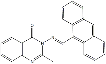 3-[(9-anthrylmethylene)amino]-2-methyl-4(3H)-quinazolinone 结构式