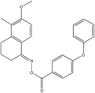 6-methoxy-5-methyl-3,4-dihydro-1(2H)-naphthalenone O-(4-phenoxybenzoyl)oxime Structure