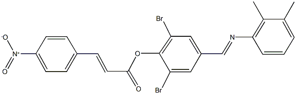 2,6-dibromo-4-{[(2,3-dimethylphenyl)imino]methyl}phenyl 3-{4-nitrophenyl}acrylate,352339-09-4,结构式