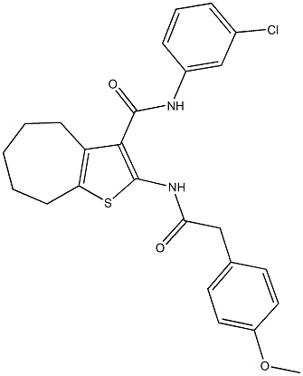 N-(3-chlorophenyl)-2-{[(4-methoxyphenyl)acetyl]amino}-5,6,7,8-tetrahydro-4H-cyclohepta[b]thiophene-3-carboxamide|