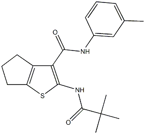 352339-96-9 2-[(2,2-dimethylpropanoyl)amino]-N-(3-methylphenyl)-5,6-dihydro-4H-cyclopenta[b]thiophene-3-carboxamide