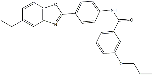 N-[4-(5-ethyl-1,3-benzoxazol-2-yl)phenyl]-3-propoxybenzamide 结构式