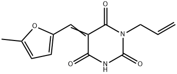 1-allyl-5-[(5-methyl-2-furyl)methylene]-2,4,6(1H,3H,5H)-pyrimidinetrione,352343-14-7,结构式