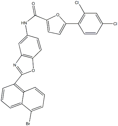 352343-26-1 N-[2-(5-bromo-1-naphthyl)-1,3-benzoxazol-5-yl]-5-(2,4-dichlorophenyl)-2-furamide