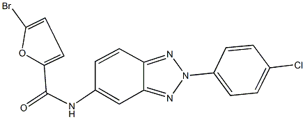 5-bromo-N-[2-(4-chlorophenyl)-2H-1,2,3-benzotriazol-5-yl]-2-furamide Structure