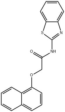 N-(1,3-benzothiazol-2-yl)-2-(1-naphthyloxy)acetamide Struktur