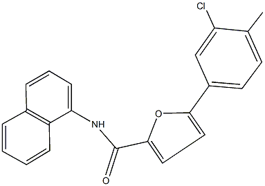 5-(3-chloro-4-methylphenyl)-N-(1-naphthyl)-2-furamide Structure