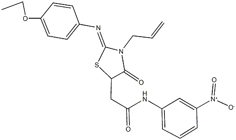2-{3-allyl-2-[(4-ethoxyphenyl)imino]-4-oxo-1,3-thiazolidin-5-yl}-N-{3-nitrophenyl}acetamide Structure