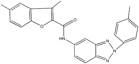 3,5-dimethyl-N-[2-(4-methylphenyl)-2H-1,2,3-benzotriazol-5-yl]-1-benzofuran-2-carboxamide,352345-08-5,结构式