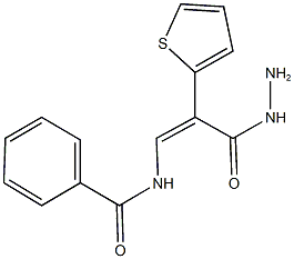 N-[3-hydrazino-3-oxo-2-(2-thienyl)-1-propenyl]benzamide 结构式