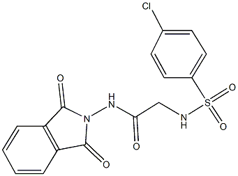 2-{[(4-chlorophenyl)sulfonyl]amino}-N-(1,3-dioxo-1,3-dihydro-2H-isoindol-2-yl)acetamide,352346-03-3,结构式