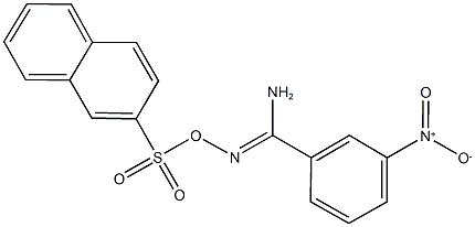 3-nitro-N'-[(2-naphthylsulfonyl)oxy]benzenecarboximidamide Struktur