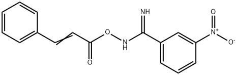 N'-(cinnamoyloxy)-3-nitrobenzenecarboximidamide Structure