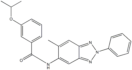 3-isopropoxy-N-(6-methyl-2-phenyl-2H-1,2,3-benzotriazol-5-yl)benzamide 结构式