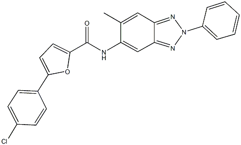 5-(4-chlorophenyl)-N-(6-methyl-2-phenyl-2H-1,2,3-benzotriazol-5-yl)-2-furamide 结构式