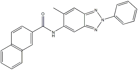 N-(6-methyl-2-phenyl-2H-1,2,3-benzotriazol-5-yl)-2-naphthamide Structure