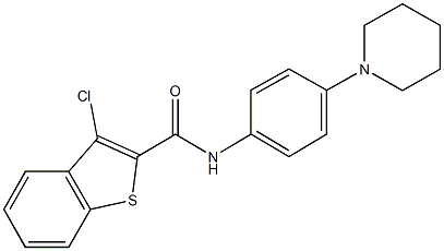 3-chloro-N-[4-(1-piperidinyl)phenyl]-1-benzothiophene-2-carboxamide,352347-91-2,结构式